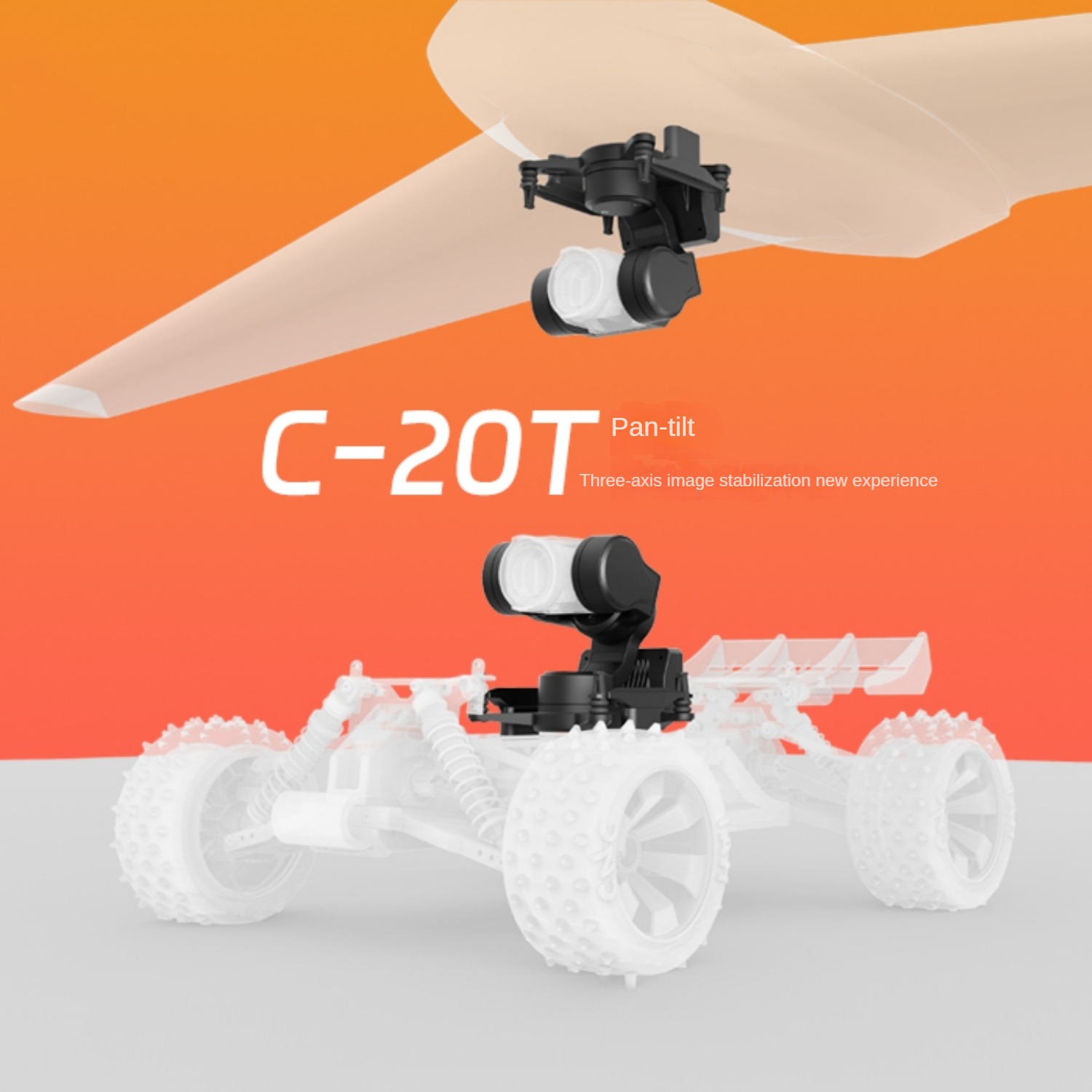 Drone Rc Fpv Pro - NCZOBOE C-20T 3-assige O4 FPV Gimbal
