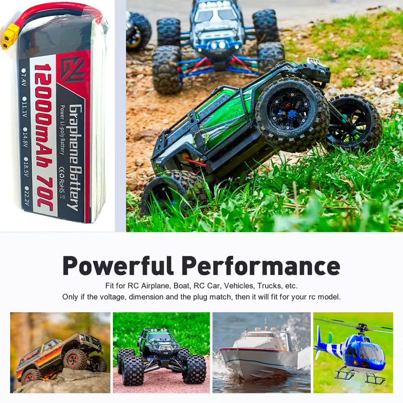 12000mAh 6S 22.2V 70C RC Lipo  - Drone Rc Game recensie en prijs